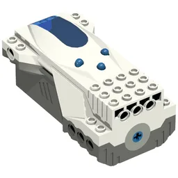 Hub, Micro Scout with Blue Buttons and Dark Gray Base / White