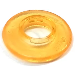 Clikits Bead, Ring Thin Large with Hole with Low Connector / Trans-Flame Yellowish Orange
