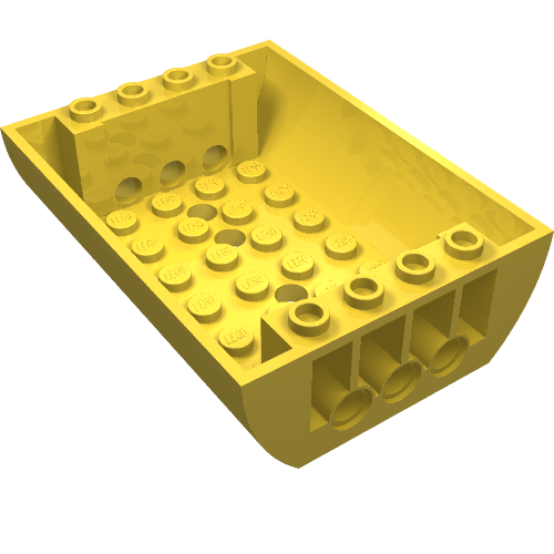Lego Brick Curved Inverted 8 x 6 x 2 Double / Yellow