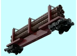 Skeleton Log Train Car