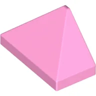 Brick Sloped 45° 2 x 1 Triple with Inside Stud Holder / Bright Pink