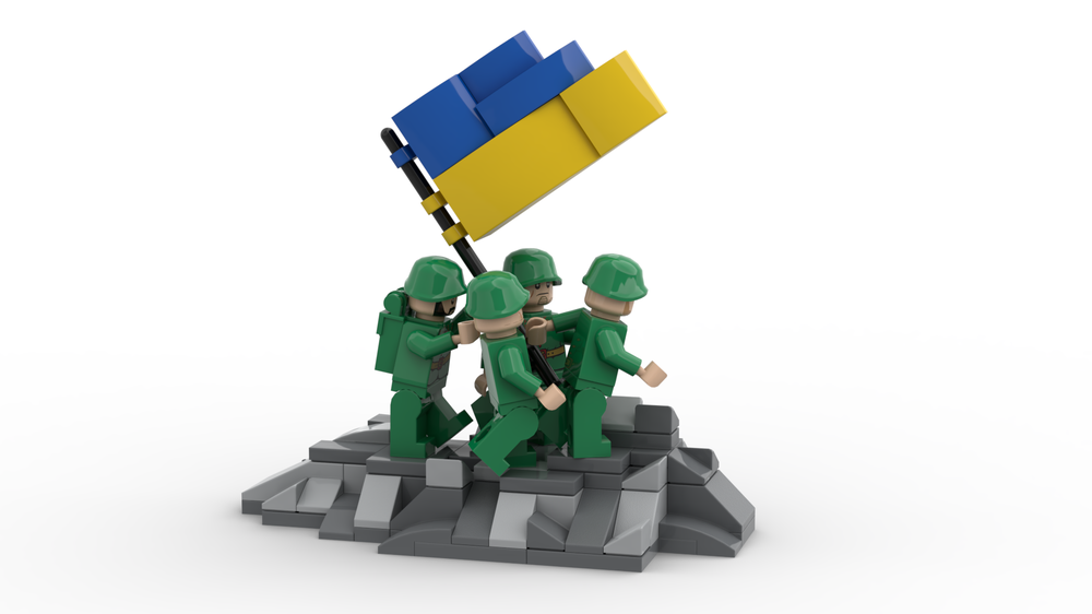 Lego Raising the flag of Ukraine
