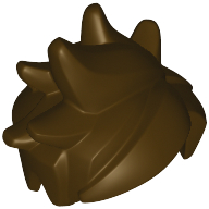Lego Hair Spikes and Swept Right / Dark Brown