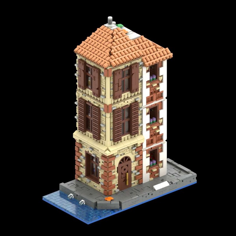 Lego Italian Town Part I - Barber And Perfumery
