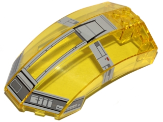 Lego Windscreen 10 x 6 x 4 Curved with SW Resistance Transport Pod Pattern (Stickers) - Set 75176