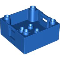 Lego Duplo Container Box 4 x 4 with Studs on Corners / Blue
