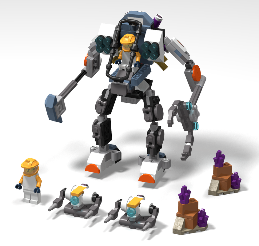 Lego 2x Double Space Construction Mech 60428