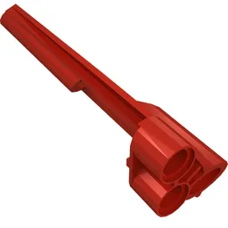 Technic Panel Fairing # 8 Small Long, Large Hole, Side B / Red
