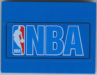 Lego Slope 10 6 x 8 with NBA Logo Blue Pattern (Sticker) - Sets 3432 / 3433 / Blue