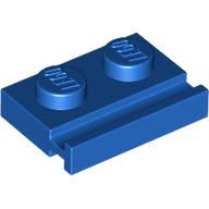 Lego Plate Special 1 x 2 with Door Rail / Blue