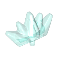 Lego Headwear Accessory Crown / Tiara, 5 Points / Trans-Light Blue