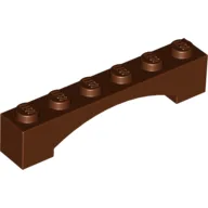 Brick Arch 1 x 6 Raised Arch / Reddish Brown