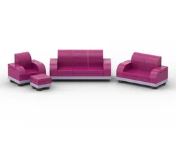Magenta Couch Set