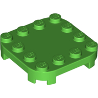 Lego Plate Round Corners 4 x 4 x 2/3 Circle with Reduced Knobs / Bright Green