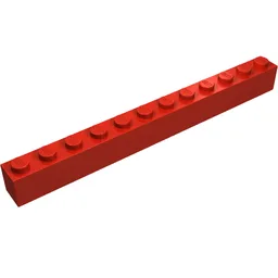 Brick 1 x 12 / Red