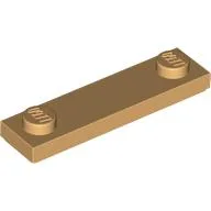 Plate Special 1 x 4 with 2 Studs with Groove [New Underside] / Warm Tan