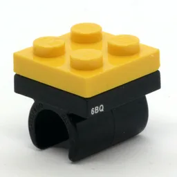 Pencil Topper, Integrated 2 x 2 Plate with Black Clip / Red