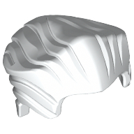 Lego Hair Swept Back with Widow's Peak [Plain] / White