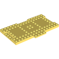 Lego Plate Special 9 x 16 x 2/3 with 1 x 4 Recessed / Bright Light Yellow