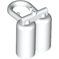 Lego Minifig Neckwear Airtanks with Large Holes / White