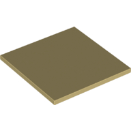 Lego Tile 6 x 6 with Bottom Tubes / Tan