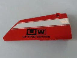Technic, Panel Fairing #18 Large Smooth, Side B with White Stripe and 'UW LIFTING SERVICE' Pattern (Sticker) - Set 8258