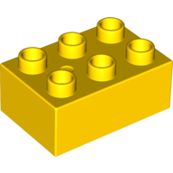 Lego Duplo Brick 2 x 3 / Yellow