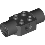 Technic Brick Special 2 x 2 with Pin Hole, with 2 Rotation Joint Sockets / Black