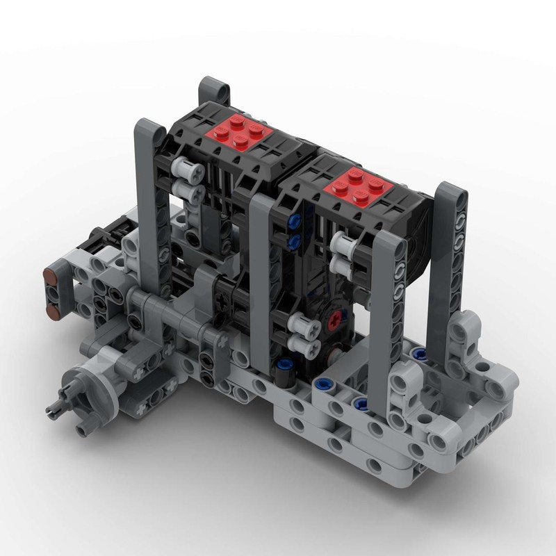 Lego Double Buggy Motor Driven Single Rear Axle