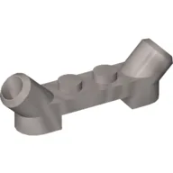 Plate Special 1 x 4 with Angled Tubes / Pearl Light Gray