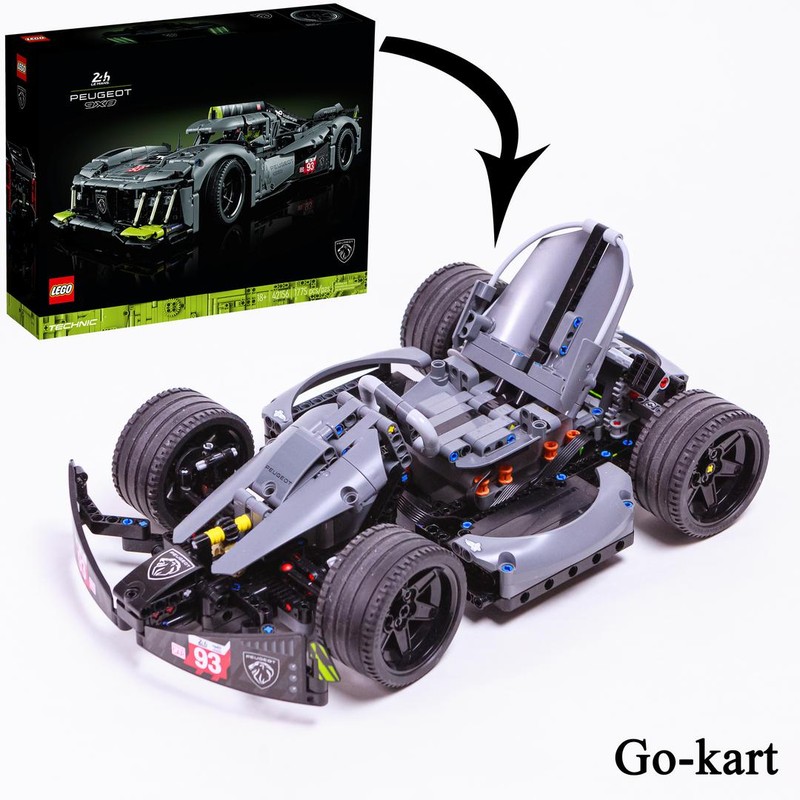Lego Go-Kart (42156 Peugeot 9X8 Le Mans Hybrid Hypercar c-model)