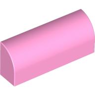 Lego Brick Curved 1 x 4 x 1 1/3 No Studs, Lowered Inside Support / Bright Pink