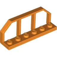 Plate Special 1 x 6 with Train Wagon End Fence / Orange
