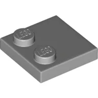 Plate Special 2 x 2 with Only 2 studs / Metallic Silver