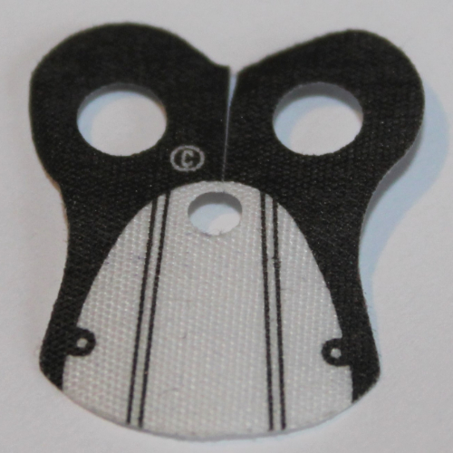 Lego Neckwear Cape, Pauldron with Black Neck and Black Stripes Print / White
