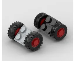 Upscaled wheels on 2x2 plate