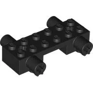 Brick Special 2 x 6 with Protruding Axle Holes / Black