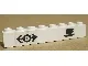 Brick 1 x 8 with Train Logo Black & Coffee Cup Pattern (Sticker) - Set 4554