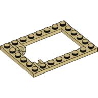 Lego Plate Special 6 x 8 Trap Door Frame Horizontal / Tan