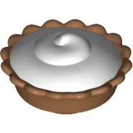 Food Pie with White Cream Filling Pattern / Medium Nougat