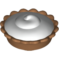Lego Food Pie with White Cream Filling Pattern