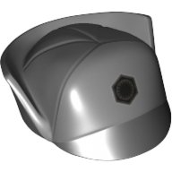 Lego Hat, Cap, First Order Officer with Black First Order Insignia and Black Flap Print / Dark Bluish Gray
