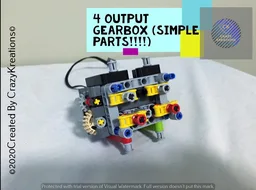 Simple 4 Output Gearbox (No special Parts!!!)