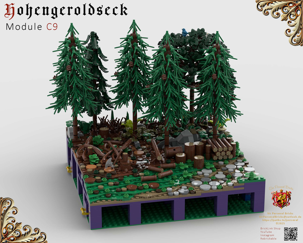 Lego C9 Castle Hohengeroldseck - Logging camp (Landscape Expansaion 1)