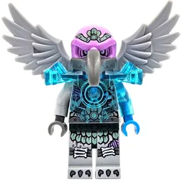 Vardy with Trans-Light Blue Shoulder Armor (with 15712 Tile with Clip)