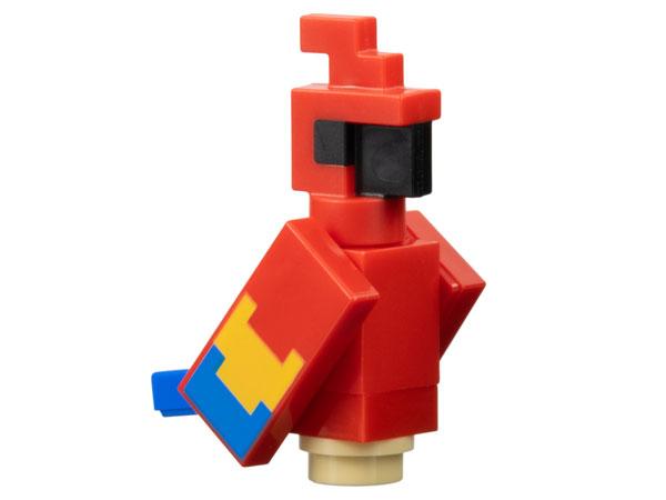 Lego Minecraft Parrot, Red Printed Wings - Brick Built