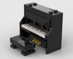 Upright Piano (with opening and closing lid) - Minifigure Scale