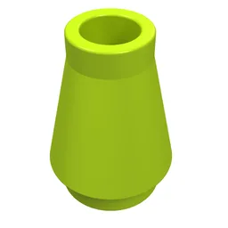 Cone 1 x 1 [No Top Groove] / Lime