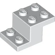 Bracket 3 x 2 x 1 1/3 with Bottom Stud Holder / White