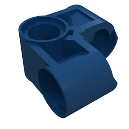 Technic Pin Connector Perpendicular 2 x 2 Bent / Dark Blue